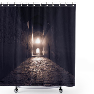 Personality  Tunnel Walkway In Myanmar  Shower Curtains