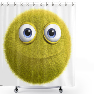 Personality  Yellow Alien Shower Curtains