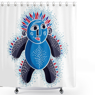 Personality  Icon Of Character Monster  Shower Curtains