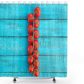Personality  Fresh Cherry-tomatoes On Table Shower Curtains