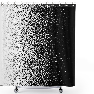 Personality  Irregular Dots Abstract Monochrome Halftone Shower Curtains