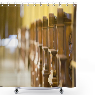 Personality  Inside The Cathedral On The Plaza De Armas In Lima, Peru Shower Curtains