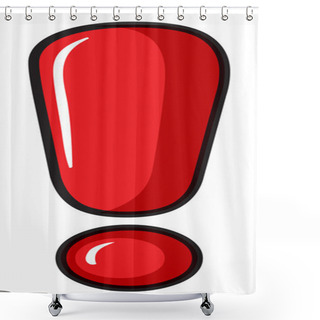 Personality  An Exclamation Mark Symbol Shower Curtains