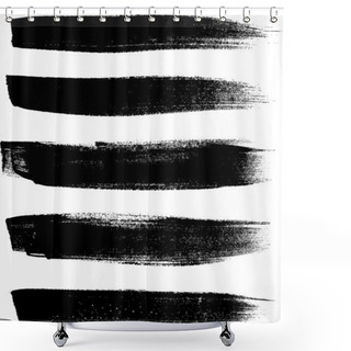 Personality  Black Vector Brush Strokes Collection Shower Curtains