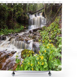 Personality  Wagner Falls In Spring - Upper Peninsula Of Michigan Shower Curtains