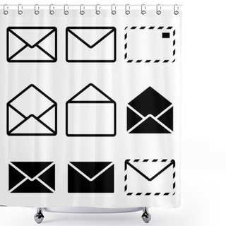 Personality  Envelope Icon Shower Curtains