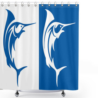 Personality  Marlin Fish Shower Curtains