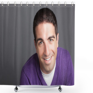 Personality  Head Shot Of Handsome Guy Shower Curtains