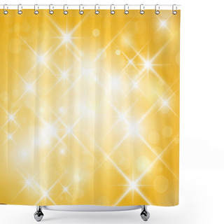 Personality  Vector Glittering Sparkling Stars Shower Curtains
