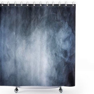 Personality  Abstract Texture With Grey Smoke On Dark Background Shower Curtains
