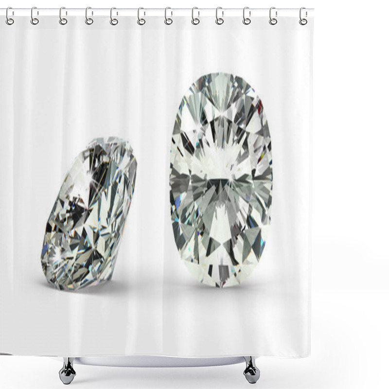 Personality  Cushion Cut Diamond shower curtains