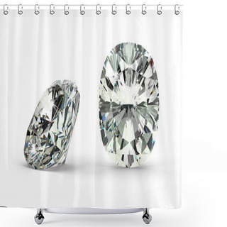 Personality  Cushion Cut Diamond Shower Curtains