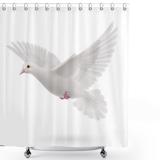 Personality  White Dove Shower Curtains