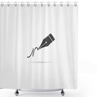 Personality  Pen Icon Shower Curtains