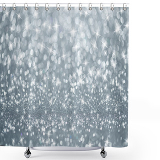 Personality  Silver Lights Background Shower Curtains