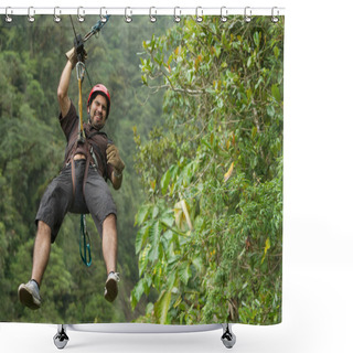 Personality  Zip Line Adventure Shower Curtains
