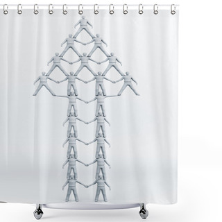 Personality  Team Pyramid Up Arrow Shower Curtains