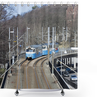 Personality  Ecological Transportation A Tram In Gothenburg Shower Curtains