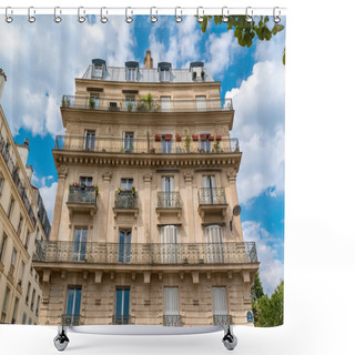 Personality  Paris, Beautiful Building In The Center, Typical Parisian Facade Place De La Nation  Shower Curtains