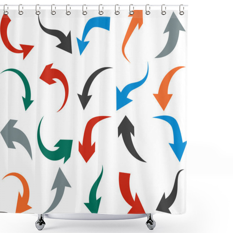 Personality  Set of arrow icons. shower curtains