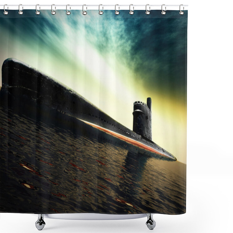 Personality  Submarine At Sea Shower Curtains