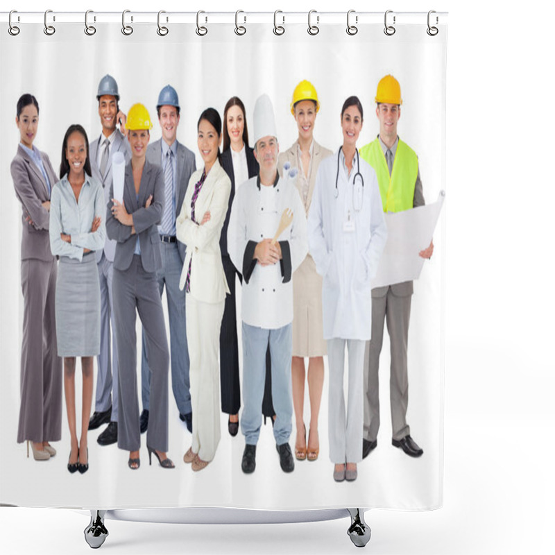 Personality  Diverse Group Of Workers Shower Curtains