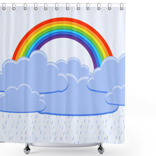 Personality  Vector Illustration Of A Rainbow. Shower Curtains