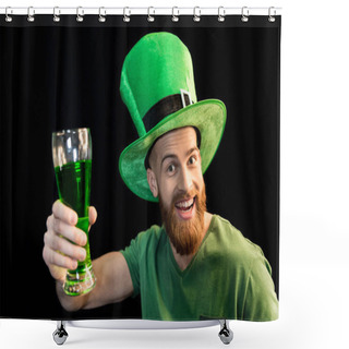 Personality  Man Celebrating St.Patrick's Day Shower Curtains