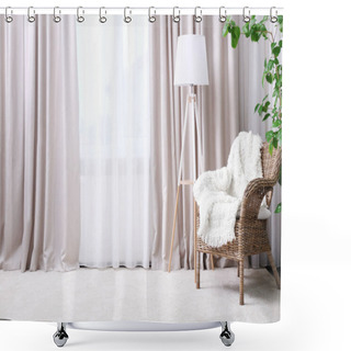 Personality  Modern Room Interior   Shower Curtains