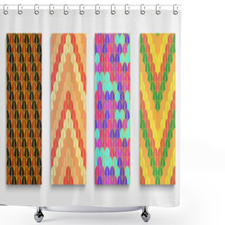 Personality  Japanese Golden Fan Simple Cover Set. Geometric Stripes Layout. Traditional Halftone Design. Bright Color Vintage A4 Texture. Funky Dynamic Retro Textile Backgroud. Asian Retro Cover Set. Shower Curtains