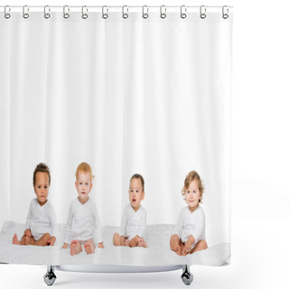Personality  Multiethnic Toddler Boys And Girls Shower Curtains
