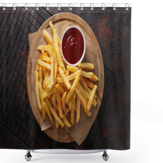 Personality  Fried Potato, Fast Food Concept, Junk Food Shower Curtains