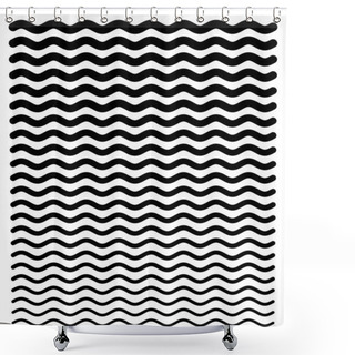 Personality  Thinner And Thicker Wavy Shower Curtains