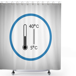 Personality  Thermometer Icon Design Shower Curtains