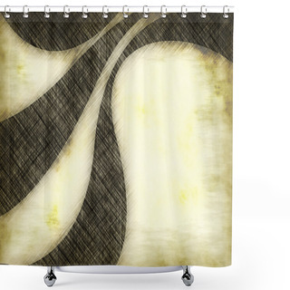 Personality  Curvy Grunge Layout Shower Curtains