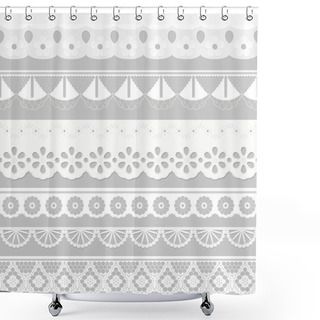Personality  Collection Seamless Ribbons - Festoons Shower Curtains