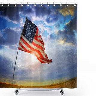 Personality  Old Glory Flag Shower Curtains