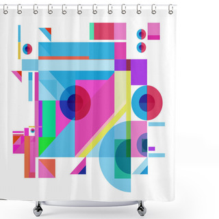 Personality  Vector Abstract Geometric Colorful Background. Shower Curtains