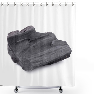 Personality  Natural Wood Charcoal Isolated On White Background Shower Curtains