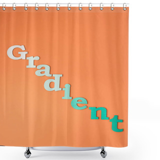 Personality  Top View Of Colorful Letters On Orange Surface Shower Curtains