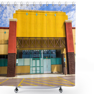 Personality  Entrance To Closed Retail Commercial Building Shower Curtains