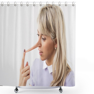 Personality  Liar Nose Shower Curtains