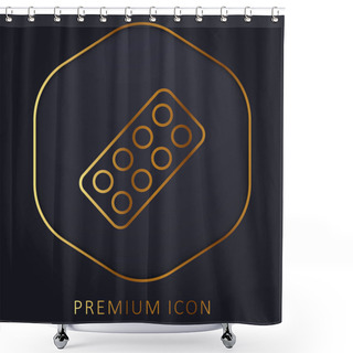 Personality  Antibiotics Golden Line Premium Logo Or Icon Shower Curtains