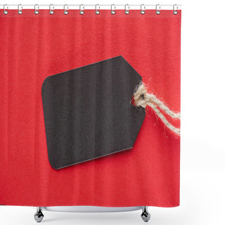 Personality  Black Empty Sale Tag On Red For Special Offer On Black Friday Shower Curtains