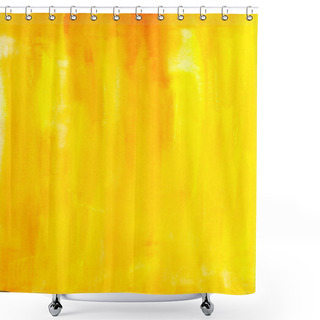 Personality  Abstract Painting With Bright Yellow Paint Strokes, Full Frame Shower Curtains