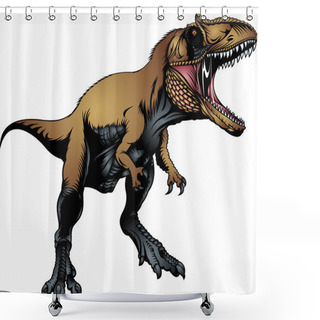 Personality  Tyranosaurus Rex Isolated  Shower Curtains