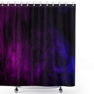 Personality  Abstract Black Background With Violet And Purple Smoke   Shower Curtains