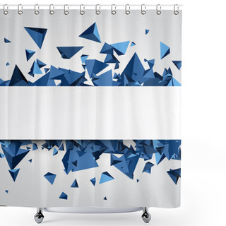 Personality  Blue Trigons Background Shower Curtains