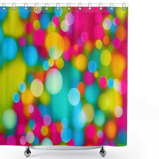 Personality  Abstract Colorful Bokeh Background. Creative Background Defocused Shower Curtains