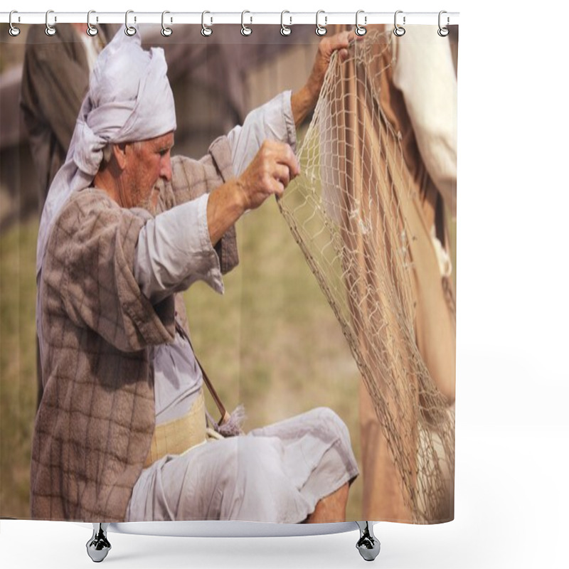 Personality  Fisherman And Net Shower Curtains